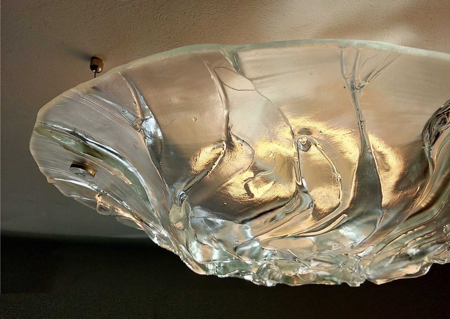 Round glass lamp