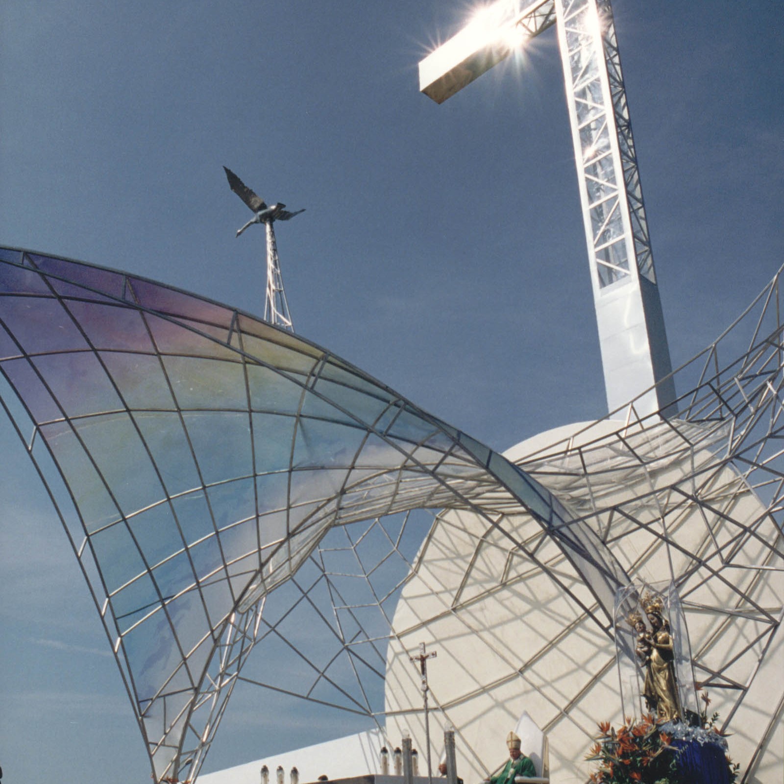 Detail of the papal altar structure in Pelplin