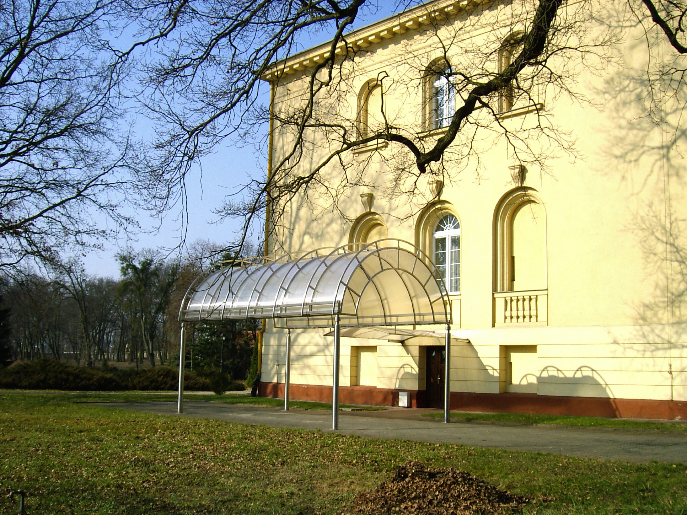 View of the canopy by the Bishop's Palace in Pelplin